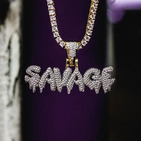 Glam Gold Savage Letter Necklace