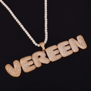 Glam Gold Custom Name Bubble Letters Chain