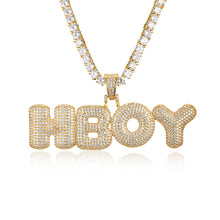 Load image into Gallery viewer, Glam Gold Custom Name Bubble Letters Chain