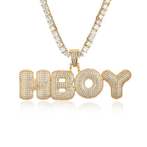 Glam Gold Custom Name Bubble Letters Chain