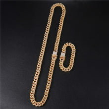 Load image into Gallery viewer, Glam Gold Exclusive Paved Rhinestones Full Miami Curb Cuban Chain