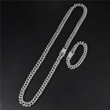 Load image into Gallery viewer, Glam Gold Exclusive Paved Rhinestones Full Miami Curb Cuban Chain