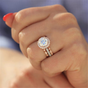 Glam Gold  Zircon Rose Gold Ring