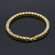 Load image into Gallery viewer, Glam Gold Men Bracelets Gold Color Iced Out Crystal Miami Cuban