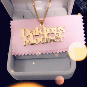 Glam Gold Big Personalized Name Necklace