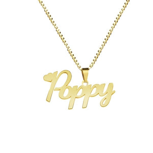 Glam Gold Big Personalized Name Necklace