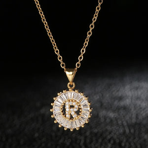 Glam Gold Stainless Steel Initial Necklace