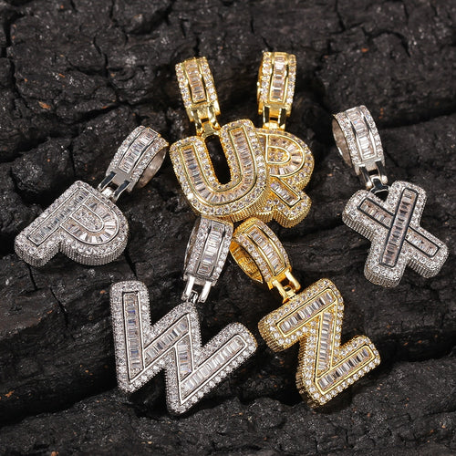 Glam Gold Custom Small Baguette Letter