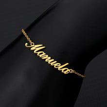 Load image into Gallery viewer, Glam Gold Personalized Name Custom Anklets