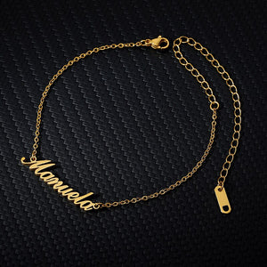 Glam Gold Personalized Name Custom Anklets