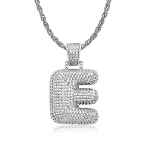 Glam Gold Custom Bubble Letter P Rope Chain Pendants