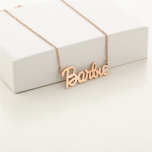 Glam Gold 2019 New Fashion Barbie Letter Necklace