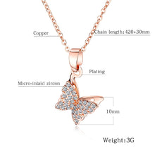 Load image into Gallery viewer, Exclusive Glam Gold Butterfly Necklace &amp; Pendant Iced Out Tennis Chain