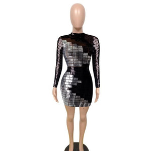 Sexy Square Sequin Dress