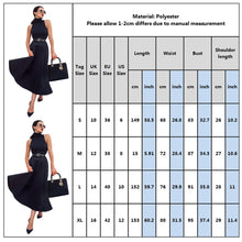 Load image into Gallery viewer, Elegant Halter Black Dress Female