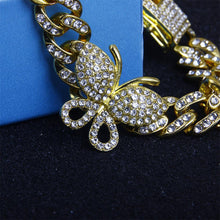 Load image into Gallery viewer, Glam Gold Butterfly Cuban Link Anklets