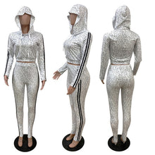 Load image into Gallery viewer, Polka Dot 2 Pc Sport Hoodies Tracksuit Outfit