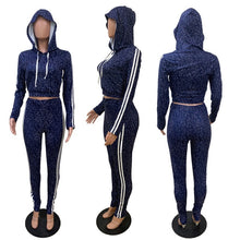 Load image into Gallery viewer, Polka Dot 2 Pc Sport Hoodies Tracksuit Outfit