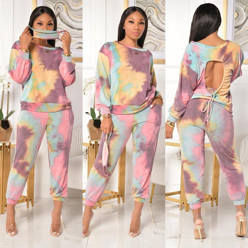 Casual Set Backless Hollow Out Tracksuit