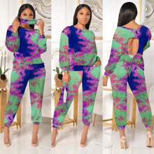 Load image into Gallery viewer, Casual Set Backless Hollow Out Tracksuit