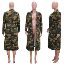 Load image into Gallery viewer, Camouflage Long Coat Outwear