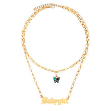 Load image into Gallery viewer, BOHO Golden Multilayer Butterfly Charms Chain Necklace