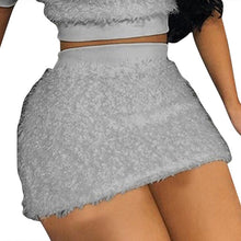 Load image into Gallery viewer, Two Piece Set Fluffy Sweetheart Tube Tops Shorts Suit