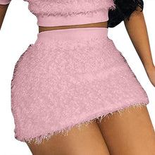 Load image into Gallery viewer, Two Piece Set Fluffy Sweetheart Tube Tops Shorts Suit