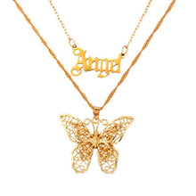 Load image into Gallery viewer, 2Pcs Boho Angel Butterfly Necklace