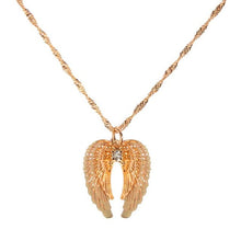 Load image into Gallery viewer, Bohemian Gold Color Wings Pendant Tennis Necklace