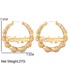 Babygirl Bamboo Hoop Earrings