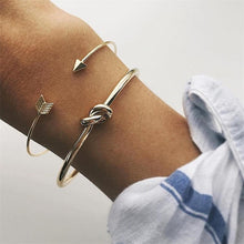 Load image into Gallery viewer, 18 Styles Women Fashion Bow Leaves Cat Bangle