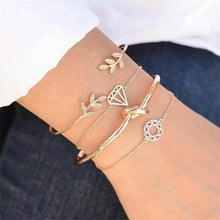 Load image into Gallery viewer, 18 Styles Women Fashion Bow Leaves Cat Bangle