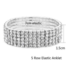 Load image into Gallery viewer, Glam Gold Elastic Anklet Stretch Anklets