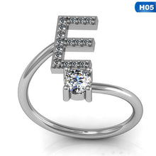 Load image into Gallery viewer, Glam Gold Fashion 26 Letters Silver Ring