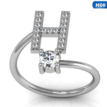 Load image into Gallery viewer, Glam Gold Fashion 26 Letters Silver Ring