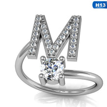 Load image into Gallery viewer, Glam Gold Fashion 26 Letters Silver Ring