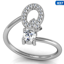 Load image into Gallery viewer, Glam Gold Fashion 26 Letters Silver Ring