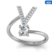 Load image into Gallery viewer, Glam Gold Fashion 26 Letters Silver Ring