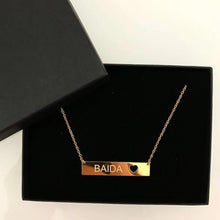 Load image into Gallery viewer, Glam Gold 30*5mm Bar Heart Nameplate  Custom Name Statement Necklace