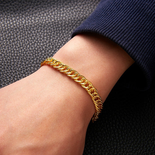 Glam Gold Punk Link Chain  Bracelet