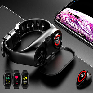 Tech Smart Bluetooth 5.0 Earphone Wireless Earbuds Smart Watch (Android / IOS)